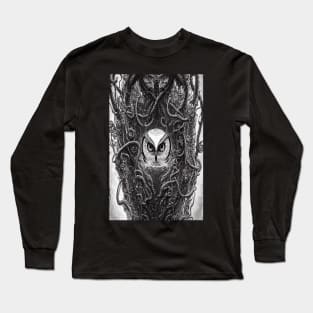 Owl Eyes Bird Design Long Sleeve T-Shirt